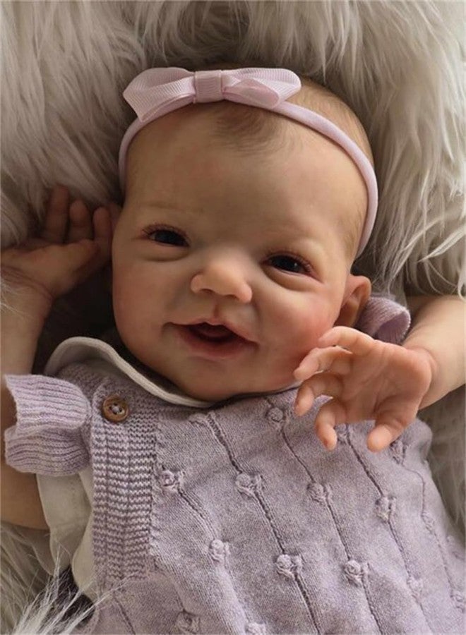 Anano 20 Inch 50 cm Reborn Dolls Girl Charlie Full Vinyl Body Anatomically Correct Baby Girl Realistic Poseable Lifelike Reborn Baby Dolls Girls That Looking Real Baby Painted Hair - Image 3